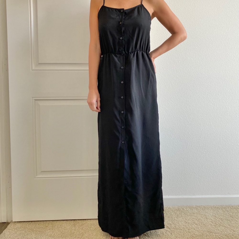 AQUA button down dress